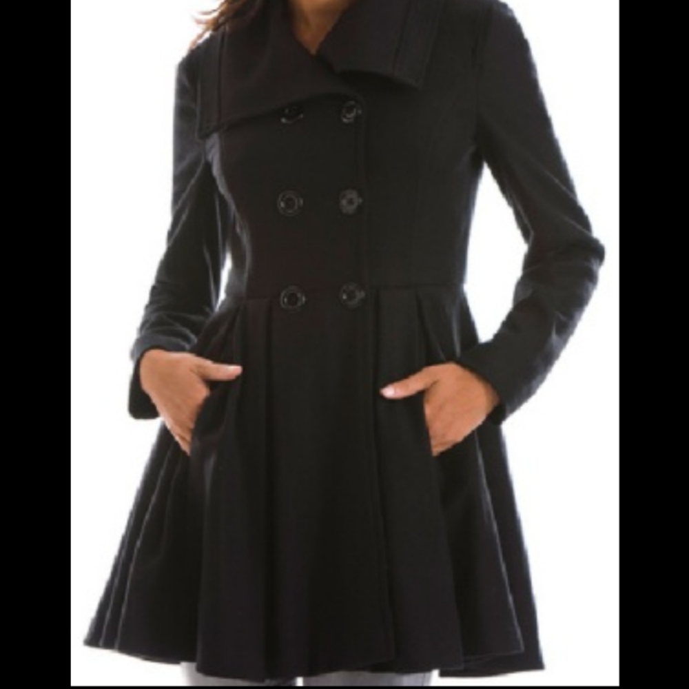 Armani Exchange black wool coat